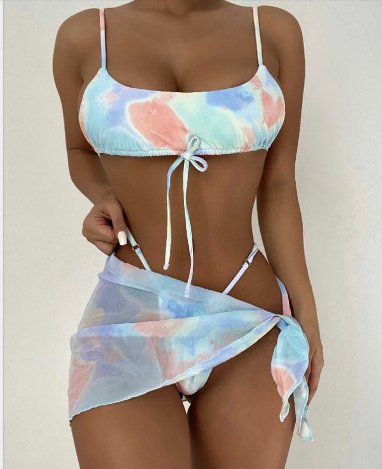 Light blue Tye dye 3 piece